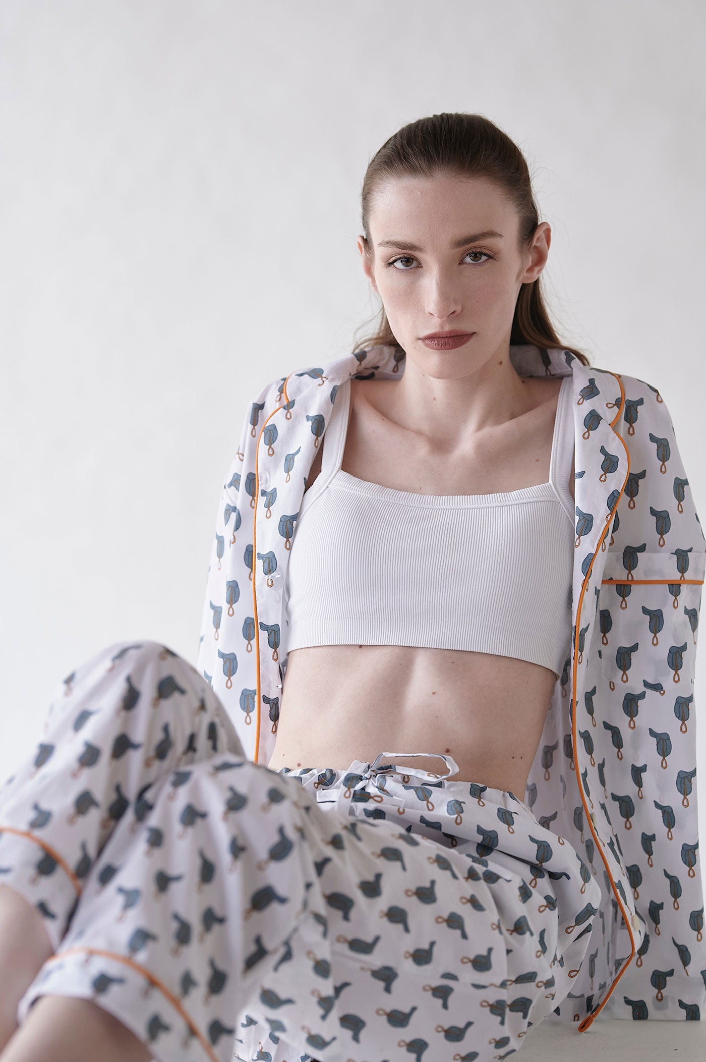 Lorient Long Pajamas - Saddles